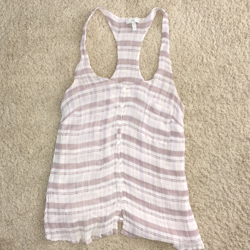 Joie Striped Racerback Tank Top Size Small